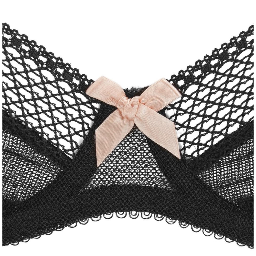 Agent Provocateur L’Agent Carla Non Padded Sheer Lace Balconette Bra Black 36A - Picture 3 of 9